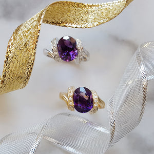 "Stella" 14k yellow gold Arizona Amethyst Ring