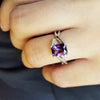 "Sasha" 14k White Gold AZ Amethyst Ring