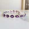 "Liv" 14K White Gold Oval Arizona Amethyst Bracelet