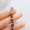 "Liv" 14K White Gold Oval Arizona Amethyst Bracelet