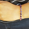 "Liv" 14K White Gold Oval Arizona Amethyst Bracelet