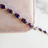 "Liv" 14K White Gold Oval Arizona Amethyst Bracelet