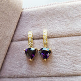 "Anya" 14k Yellow Gold Arizona Amethyst Earrings