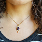 "Zarina" 14k Gold Amethyst Necklace
