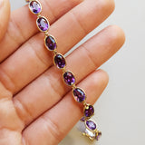 "Liv" 14K Yellow Gold Oval Arizona Amethyst Bracelet