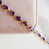 "Liv" 14K Yellow Gold Oval Arizona Amethyst Bracelet