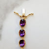 "Liv" 14K Yellow Gold Oval Arizona Amethyst Bracelet