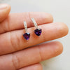 "Anya" 14k White Gold Arizona Amethyst Earrings
