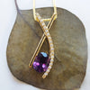 "Harlow" 14k Yellow Gold AZ Amethyst Pendant