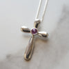 "Mary" Sterling Silver Amethyst Cross