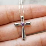 "Mary" Sterling Silver Amethyst Cross