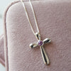 "Mary" Sterling Silver Amethyst Cross