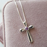 "Mary" Sterling Silver Amethyst Cross
