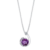 "Selena" Sterling Silver Arizona Four Peaks Amethyst Pendant